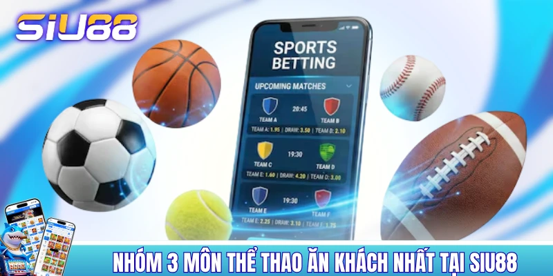 Nhóm 3 môn thể thao ăn khách nhất tại SIU88