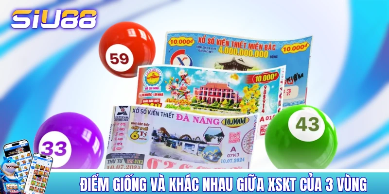 Xổ Số 3 Miền - Khám Phá Lịch Sử Phát Triển Hơn 60 Năm So sánh điểm giống và khác nhau giữa XSKT của 3 vùng